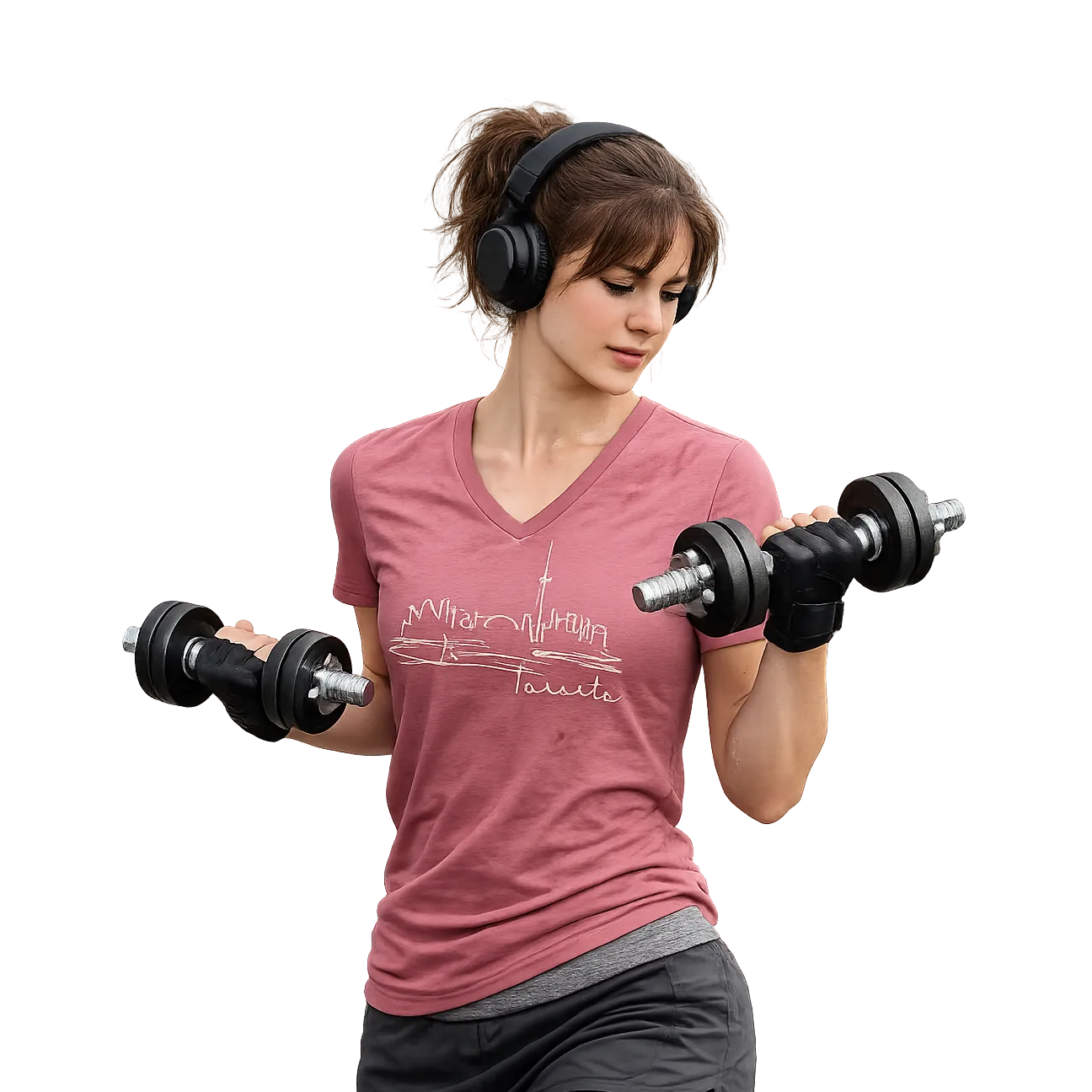 Toronto Skyline with CN Tower Women’s V-Neck T-Shirt